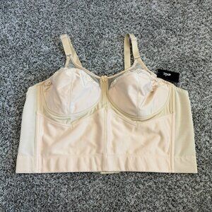 Elila Underwire Unlined Beige Bustier Nude Bra Women's Size 50B.